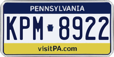 PA license plate KPM8922
