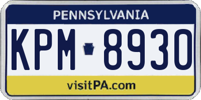 PA license plate KPM8930