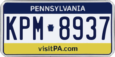 PA license plate KPM8937