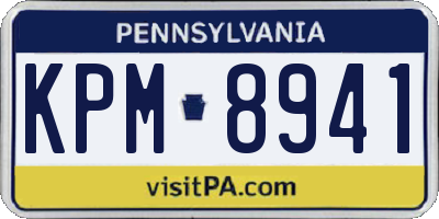 PA license plate KPM8941