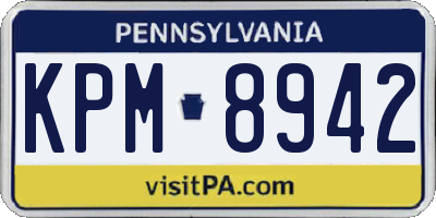 PA license plate KPM8942