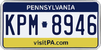 PA license plate KPM8946