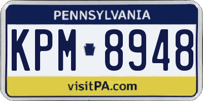 PA license plate KPM8948