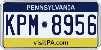 PA license plate KPM8956