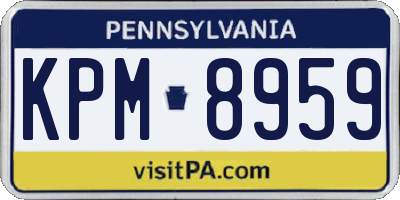 PA license plate KPM8959