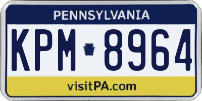 PA license plate KPM8964