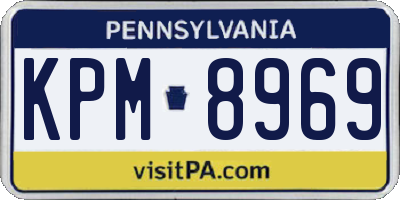 PA license plate KPM8969