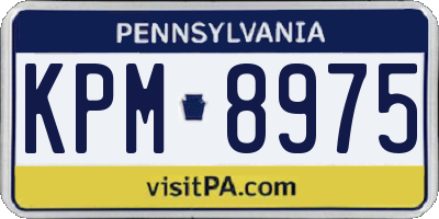 PA license plate KPM8975