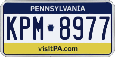 PA license plate KPM8977