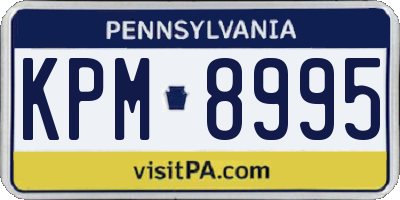 PA license plate KPM8995
