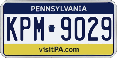 PA license plate KPM9029