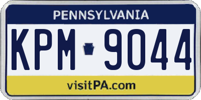 PA license plate KPM9044