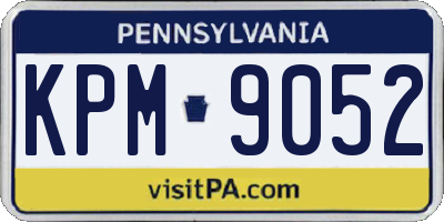 PA license plate KPM9052