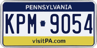PA license plate KPM9054