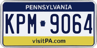 PA license plate KPM9064