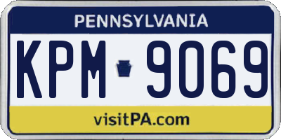 PA license plate KPM9069