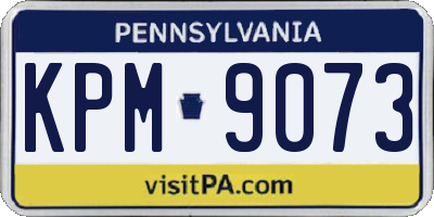 PA license plate KPM9073