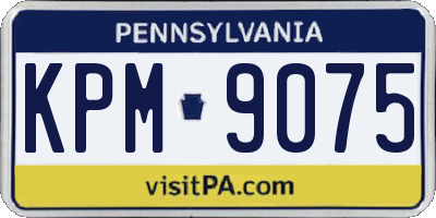 PA license plate KPM9075