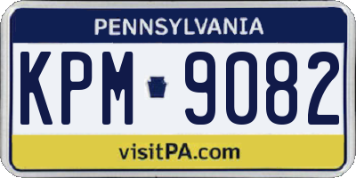 PA license plate KPM9082