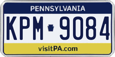 PA license plate KPM9084