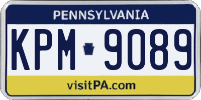 PA license plate KPM9089