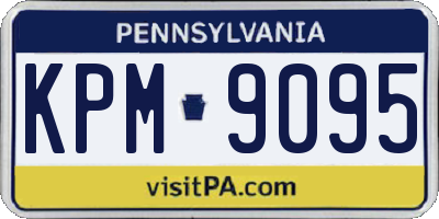 PA license plate KPM9095