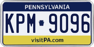 PA license plate KPM9096