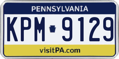 PA license plate KPM9129