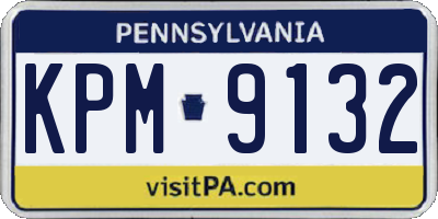 PA license plate KPM9132