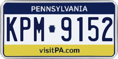PA license plate KPM9152