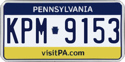 PA license plate KPM9153