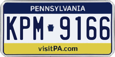 PA license plate KPM9166