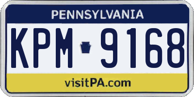 PA license plate KPM9168