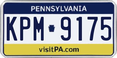 PA license plate KPM9175