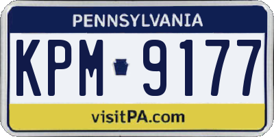 PA license plate KPM9177