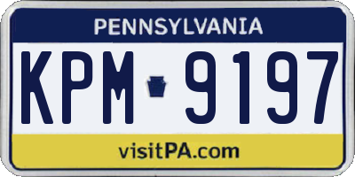 PA license plate KPM9197