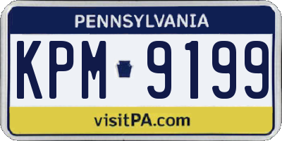 PA license plate KPM9199