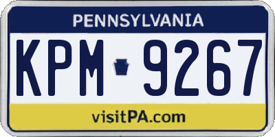 PA license plate KPM9267