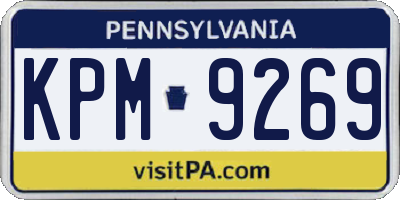 PA license plate KPM9269