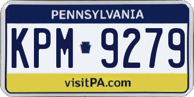 PA license plate KPM9279