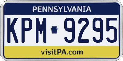 PA license plate KPM9295