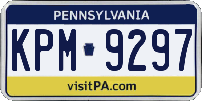 PA license plate KPM9297