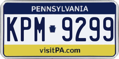 PA license plate KPM9299