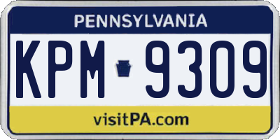 PA license plate KPM9309