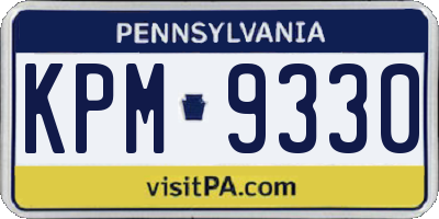 PA license plate KPM9330