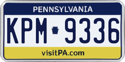 PA license plate KPM9336
