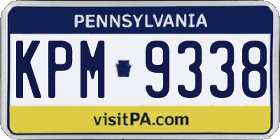 PA license plate KPM9338