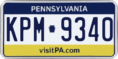 PA license plate KPM9340
