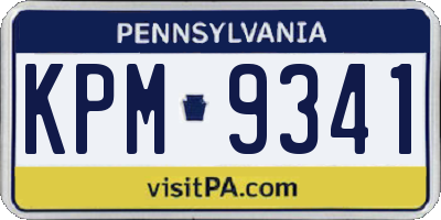 PA license plate KPM9341