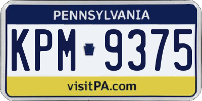 PA license plate KPM9375